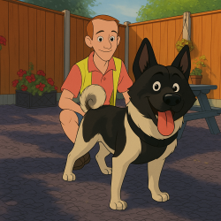 Me and Heston - an American Akita